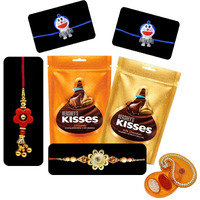 Saugat Traders Exclusive Rakhi Combo For Bhaiya Bhabhi and Kids With Gift and Roli Chawal Pack,Rakhi For Big Brother and Bhabhi-Lumba-Girl Boy Kid-Cartoon