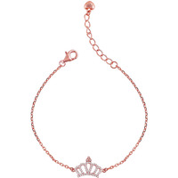GIVA 925 Silver Rose Gold Anjalis Queen Crown Bracelet,Adjustable Rakhi Rakshabandhan Gift For Sister Bhabhi,Gifts For Women & Girls|With Certificate Of Authenticity And 925 Stamp|6 Month Warranty*