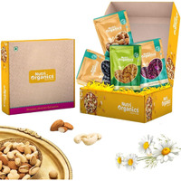 NutriOrganics Dry Fruit Celebrations Gift Box 625G Ideal For Rakhi, Diwali And Festive Gifting, Hamper For Corporate Employees Gifts, Family, Friends, Office Clients Occasion, New Year, Functions