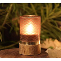 True Decor 6.2 Inch Akhand Diya for Puja Modern Design Akhand Jyoti Diya Big Size Brass