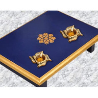 True Decor Brass Swastik Diya for Puja || Brass Akhand Diya for Diwali Gifting and Home Dcor || Pack of 2 (Antique Gold Finish)