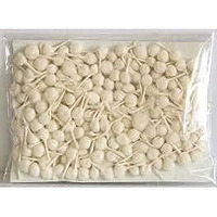 On Blow Pure Cotton Round Wicks Diya Batti / Phool Batti for Pooja Aarti Off-White Color (Pack of 100)