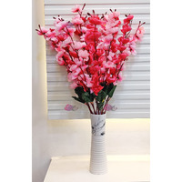 ARTSY Artificial Flowers for Decoration Cherry Blossom Flower Bunch for vase, Home Decor, Office decor, artificial plant, gift, craft, without vase, Combo, pack of 2 Pieces, 55 cm height