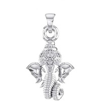 Akshat Sapphire Sterling Silver (92.5% purity) God Ganesh Pendant for Men & Women Pure Silver Lord Ganapathy Locket for Good Health & Wealth