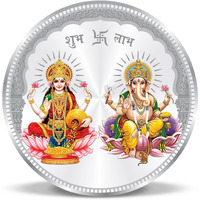 ACPL Precious Moments BIS Hallmarked Laxmi Ganesh 100 Gram Silver Coin 999 Pure