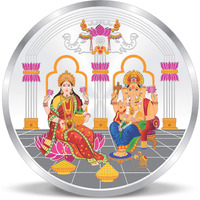 ACPL Precious Moments BIS HAllmarked Silver Coin Laxmi Ganesh Multi-Color BIS Hallmarked 50 gm 999 Pure
