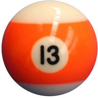 Laxmi Ganesh Billiard American Pool Ball (Orange & White, 13)