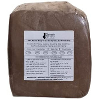 Ganesh Pottery Terracotta Clay, Ready to Use Natural Air-Dry Clay. Best for Sculpting, Pottery, Jewellery Making, Eco-Friendly Ganesha Idol Making, Art and Craft Activities