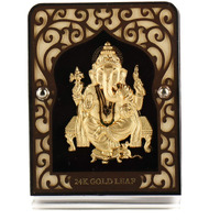 Hem Jewels 999 Gold Ganesh Frame for Gift and Home Dcor (4 X 3 Inches)