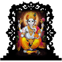 Unique Acrylic Ganesh Idol for Car Dashboard - (Multicolour, Medium)