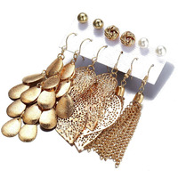 YouBella Jewellery Celebrity Inspired Gold Plated Earrings Combo for Girls and Women (Style 5)