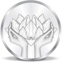 Precious Moments 10 Gram Silver Coin Lotus Design BIS Hallmarked 999 Pure Exquisite Collectible with Gift Box by ACPL