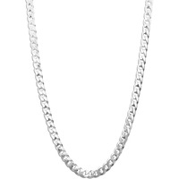 Amazon Brand - Nora Nico 925 Sterling Silver BIS Hallmarked 3.5 MM Italian Curb Link Chain Necklace for Women 18 Inches