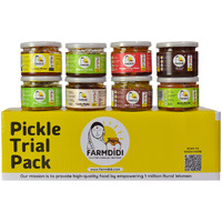 Farm Didi Nanis Special Trial Pack Of 8 | Authentic Homemade Traditional Achar & Chutney | Tv Featured | Spicy & Sweet Pickles | No Artificial Preservatives | Less Or No Oil | Sun-Dried Achar