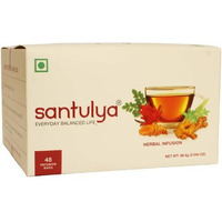 SANTULYA Turmeric + Tulsi + Moringa Herbal Teabags For Detox & Immunity (48 Count (Pack Of 1)), Natural, Non-Gmo, No Added Preservative, Every Day Balanced Life