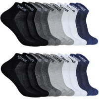 XJARVIS Half Terry Ankle Socks for Men & Women, Breathable Cotton, Unisex Solid Multicolor Sports Towel Socks Combo, Ideal for Running Gym, Casual & Formal Wear, Pack of 10 - Free Size
