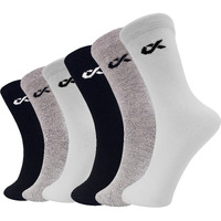 XJARVIS  Texas Premium Socks for Men's Solid Calf Crew Combed Cotton Full Length Formal Official Socks for All Season, Odour Free & Breathable Comfort, Free Size  (WHITE/GREY/BLACK)