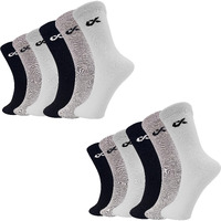 XJARVIS  Texas Premium Socks for Men's Solid Calf Crew Combed Cotton Full Length Formal Official Socks for All Season, Odour Free & Breathable Comfort, Free Size  (WHITE/GREY/BLACK)