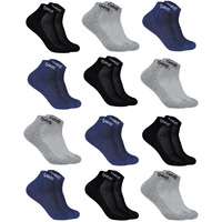 XJARVIS Ankle Length Half Terry Sports Socks Men & Women Made with Durable, Breathable Cotton, Multicolor Towel Socks Ideal for Gym, Regular Casual Wear & Running Odor, Pack of 12