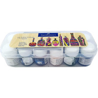 Faber-Castell Fabric Colours - 10ml Each (Pack of 12), Assorted