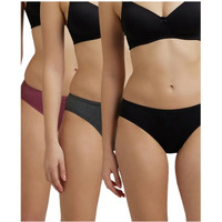 Jockey Women's Cotton Bikini (Pack of 3) (Colors/Prints May Vary) 1410_Dark Assorted_M