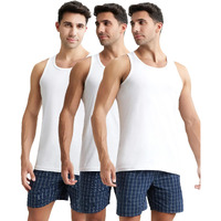 Jockey 8820 Men's Super Combed Cotton Round Neck Sleeveless Vest with Extended Length for Easy Tuck (Pack of 3)_White_XXL