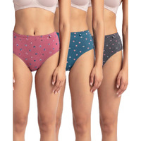 Jockey Women's Cotton Hipster (Pack of 3) (1406_Dark Prints_S_Assorted_S)