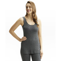 Jockey Snug Fit Thermal Tank Top for Women 2500_Charcoal Melange_S