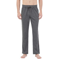 Jockey Men's Relaxed Fit Track pants(9500-0103-CH-SR_L_Charcoal Melange & Red_Large)