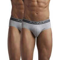 Jockey Men's Super Combed Cotton Briefs with Ultrasoft and Durable waistband (Pack of 2) 8037_Grey Melange_M