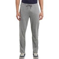 Jockey Men's Relaxed Fit Trackpants (9500_Grey Melange & Navy_Large_Grey Melange & Navy_Large)