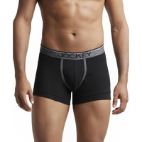 Jockey Men's Cotton Trunks (Pack of 1) (8015_Black_Large_Black_L)
