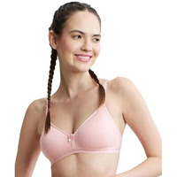 Jockey 1581 Women's Wirefree Non Padded Super Combed Cotton Elastane Stretch Medium Coverage Beginners Bra with Ultrasoft and Durable Underband_Blush Pink_34B