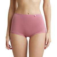 Jockey Women's Cotton Plain/Solid Boy Shorts (SS04, Heather Rose, Large)