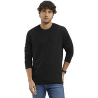 Jockey Men's Regular Fit Round Neck Full Sleeved T-Shirt AM95_Black_L