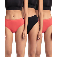 Jockey Women's Cotton Hipster Panty (Pack of 3) (1523_Dark Assorted_XXL_Assorted_2XL)