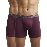 Jockey Men's Cotton Boxer Brief (Pack of 2) (37744_Purple_M)