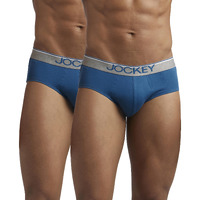 Jockey 8037 Men's Super Combed Cotton Solid Brief with Ultrasoft Waistband_Seaport Teal_XL