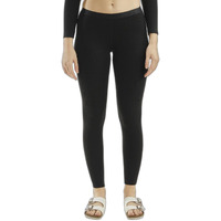 Jockey 2541 Women's Soft Touch Microfiber Elastane Stretch Fleece Fabric Thermal Leggings with Stay Warm Technology_Black_M
