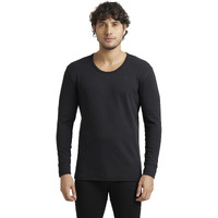 Jockey 2606 Men's Soft Touch Microfiber Elastane Stretch Fleece Fabric Full Sleeve Thermal Undershirt with Stay Warm Technology_Black_S