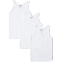 Jockey Unisex 3320 Boy's Super Combed Cotton Round Neck Sleeveless Regular Fit Vest (Pack of 3)_White_7-8 Yrs
