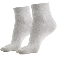 Jockey Women's Ankle Length Toe Cotton Socks 7487_Grey Melange_Free Size
