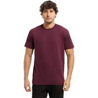 Jockey Men's Regular Fit Round Neck Half Sleeved T-Shirt 2714_Wine Tasting_L