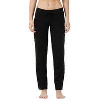 Jockey Women's Super Combed Cotton Elastane Stretch Relaxed Fit Trackpants with Side Pockets_Black_XXL