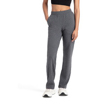 Jockey Women's Regular Fit Track Pant 1302_Charcoal Melange_L