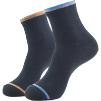 Jockey Men's Ankle Length Cotton Socks (Pack of 2) 7051_Black_Free Size
