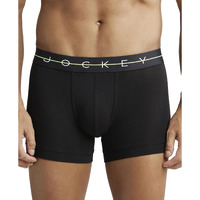 Jockey Men's Cotton Blend Solid Trunks (Pack of 1) (NY16_Black_M)
