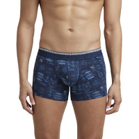 Jockey Men's Super Combed Cotton Elastane Stretch Printed Trunks with Ultrasoft and Durable Waistband_US63_Navy_L