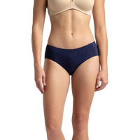 Jockey 1802 Women's High Coverage Micro Modal Elastane Stretch Mid Waist Hipster with Ultrasoft Concealed Waistband_Classic Navy_S
