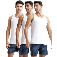 Jockey 8820 Men's Super Combed Round Neck Sleeveless Regular Fit Vest with Extended Length for Easy Tuck (Pack of 3)_White_Xs